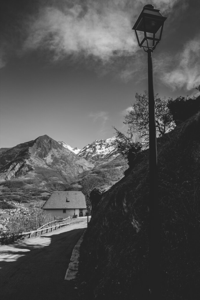 Paysage noir et blanc dans les Pyrénées - CANON EOS 1300D